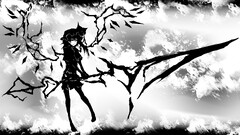 touhou monochrome flandre scarlet Anime anime girls