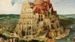 Tower of Babel Pieter Bruegel classic art tower boat