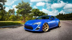 Toyota 86 Car blue cars Toyota Toyobaru front angle view