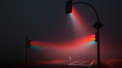 traffic lights mist Photo manipulation photography