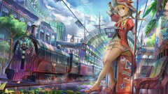 train anime girls pirates artwork Anime fuji choko