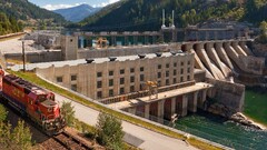 train vehicle landscape