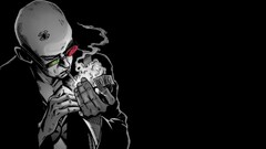 transmetropolitan artwork Men smoking Simple Background bald