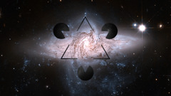 triangle Space spiral galaxy abstract