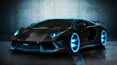 TRON: Legacy Lamborghini Car vehicle Supercars black cars