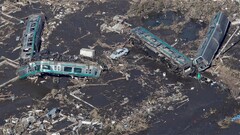 tsunami wreck Asia train