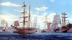 tug boats old ship sailing ship artwork vehicle