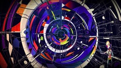 tunnel Matei Apostolescu artwork circle digital art abstract