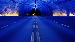 tunnel road Norway blue national geographic cave