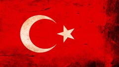 Turkey flag grunge red