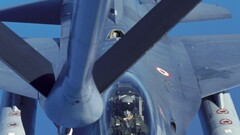 Turkish Air Force Fighting Falcons refuelling military aircraft