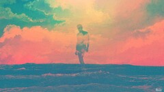 tycho artwork summer digital art sky clouds silhouette