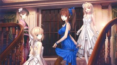 type-moon ryougi shiki saber Aozaki Aoko arcueid brunestud Anime