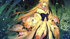 type-moon takeuchi takashi anime girls blonde red eyes long hair