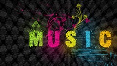 Typography digital art Music