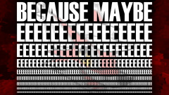 Typography letter red background