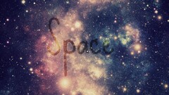 Typography Space space art Stars digital art