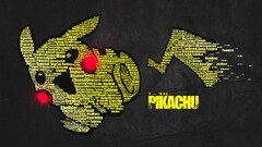 Typography video games Pikachu Pokémon