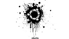 ubuntu Linux operating system abstract logo monochrome