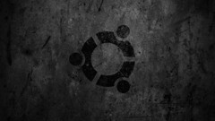 ubuntu monochrome digital art operating system logo