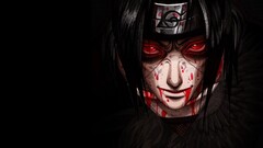uchiha itachi red eyes blood