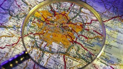 uk London Map magnifying glass numbers