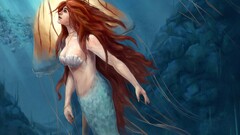 underwater mermaids fantasy girl fantasy art