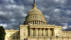 United States Capitol architecture USA clouds