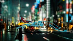 urban digital art arrows (design) new york city night dark City