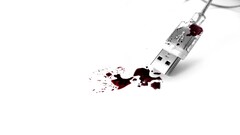 usb blood Technology white background