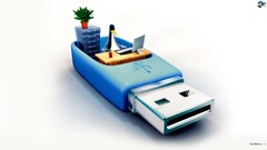 usb Penguins digital art humor