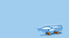 USS Enterprise (spaceship) Minimalism spaceship off-center