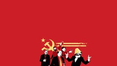 USSR Minimalism communism red hammer and sickle Karl Marx