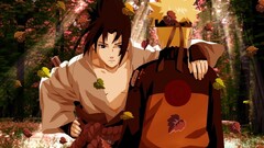 uzumaki naruto Naruto Shippuuden uchiha sasuke fall leaves Anime