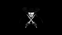 V for Vendetta V dagger Movies monochrome Minimalism