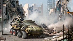 vehicle War numbers ruin military futuristic