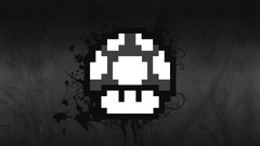 video games Minimalism nintendo pixel art gray