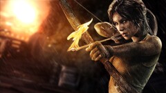 video games tomb raider lara croft bow artwork arrows