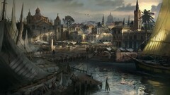video games video game art concept art fantasy city