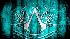 video games video game art cyan Turquoise logo Assassin's Creed