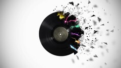 vinyl Simple Background broken Lightning artwork digital art