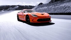 Viper orange cars vehicle Car road