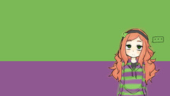 Vivian James Green purple redhead artwork Simple Background
