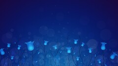 vladstudio Flowers blue background