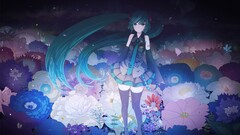 vocaloid hatsune miku Anime anime girls aqua hair long hair