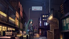 vocaloid hatsune miku anime girls Anime City long hair urban