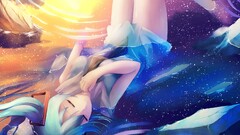 vocaloid hatsune miku clouds water Anime anime girls