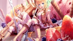 vocaloid kagamine len kagamine rin candy Anime anime girls