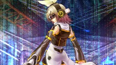 vocaloid kagamine rin anime girls headphones Anime
