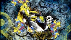 vocaloid kagamine rin skull headphones artwork Women
